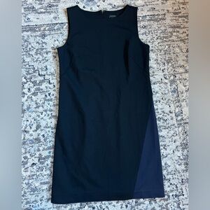 NWT Ann Taylor Sleeveless Sheath Dress Black/Navy